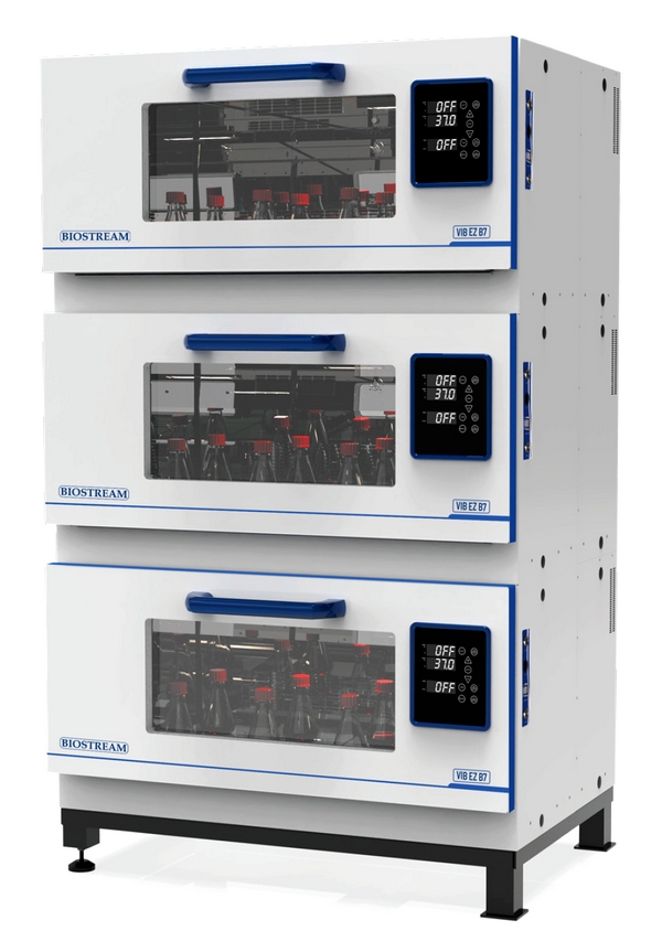 Incubatori agitanti impilabili da 264 litri per colture microbiche - VIB EZ B7 Incubatori agitanti impilabili da 264 litri per colture microbiche - VIB EZ B7